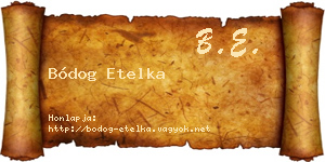 Bódog Etelka névjegykártya