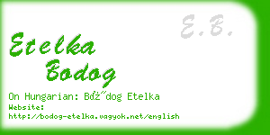 etelka bodog business card